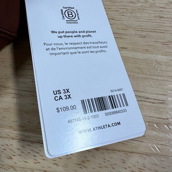 Athleta NWT Rainier High Rise Legging Size 3X Rust Dried Cinnamon Zip Pockets - Picture 9 of 12